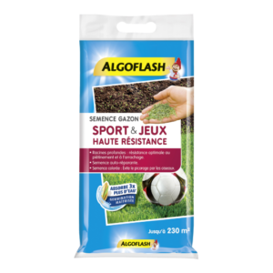 SEMENCE GAZON HAUTE RESISTANCE SPORT ET JEUX - ALGOFLASH - 5 kg