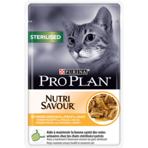 NUTRISAVOUR® EN SAUCE AU POULET POUR CHAT STERILISE - PURINA PRO PLAN
