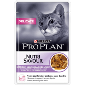 DELICATE NUTRISAVOUR® EN SAUCE A LA DINDE POUR CHAT - PURINA PRO PLAN