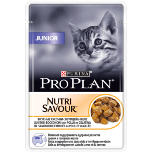 NUTRISAVOUR® EN GELEE AU POULET POUR CHAT JUNIOR - PURINA PRO PLAN